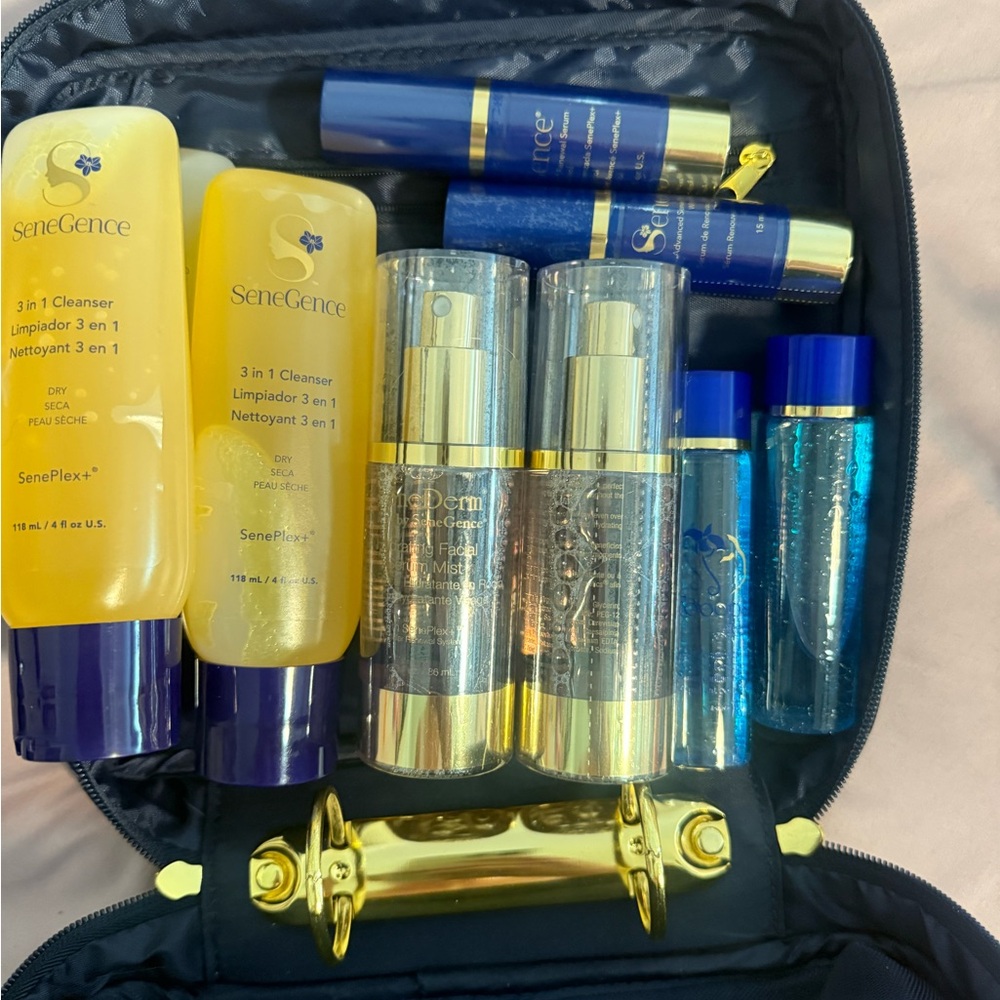 SeneGence Skincare Collection with Gold and Blue